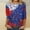 Blue, variant on Alllist Spring Tops for Women 2024 American Flag Crew Neck 3/4 Sleeve T-Shirts Summer Blouses