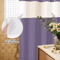 thumbnail image 4 of No Hook Shower Curtain, Pure Lilac Gray Shower Curtains for Bathroom with See Through Top Window, Contemporary Solid Color Minimalist Art Waterproof & Washable Bath Curtain Long 72"x78", 4 of 9