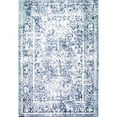thumbnail image 4 of Nicole Miller New York Patio Sofia Ivy Transitional Distressed Indoor/Outdoor Area Rug, Navy Blue/Ivory, 7'9"x10'2", 4 of 7