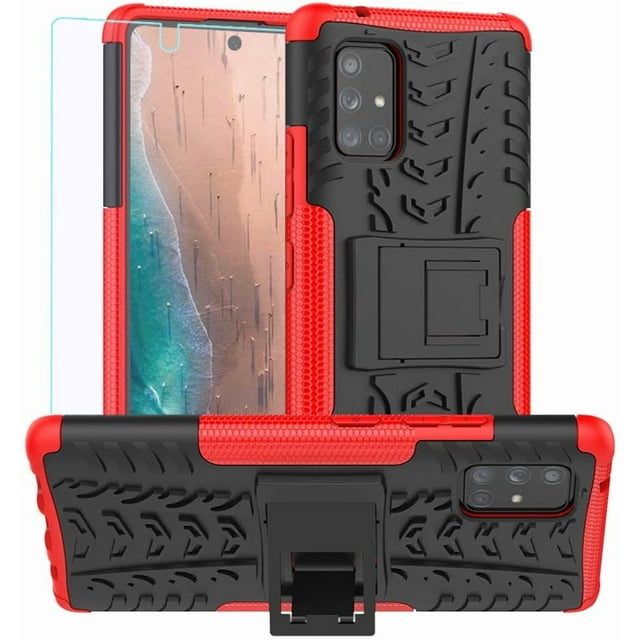 Galaxy A51 5G case,with HD Screen Protector, with Kickstand Hard PC Back Cover Soft TPU Dual Layer Protection Phone Stand Case Cover Samsung Galaxy A51 5G