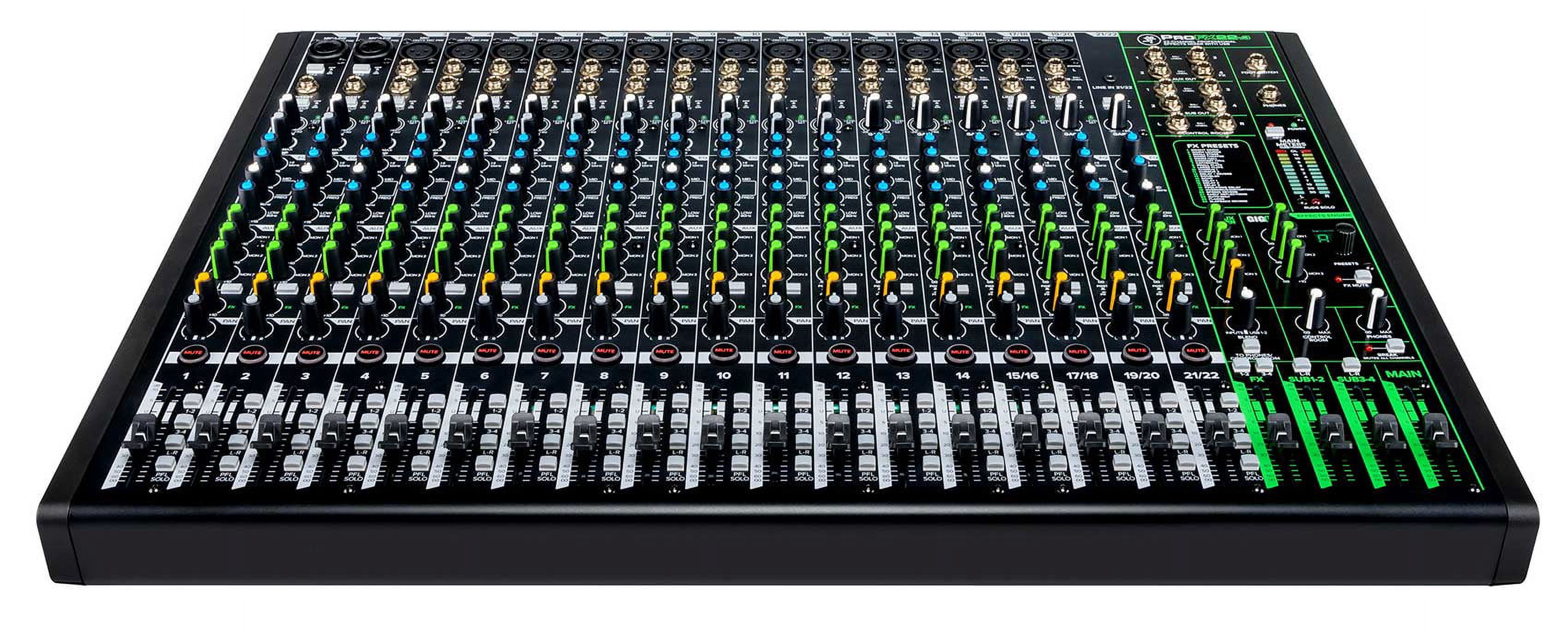 Mackie ProFX22v3 22-Channel 4-Bus Effects Mixer w/USB+Wireless Mics ProFX22 v3