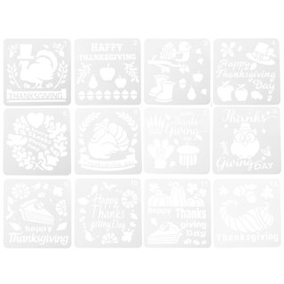 Large 11x17 Adhesive Stencils in Thanksgiving Designs, 6 pack