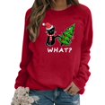 thumbnail image 2 of Sudaderas Navideñas Con Cuello Redondo Para Mujer Suéter Estampado Blusa Suelta Tops Sin Capucha Odeerbi  ODB191592, 2 of 5