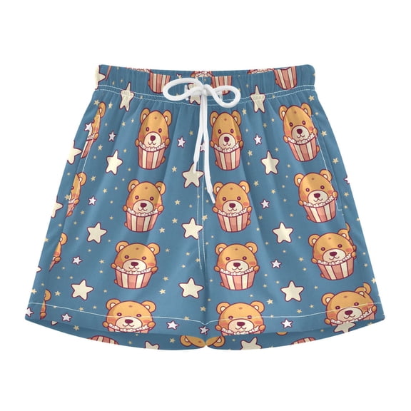 Seamless Of Cute Teddy Bear Swim Trunks Quick Drying Swim Trunks Summer Swim Shorts Swimwear
