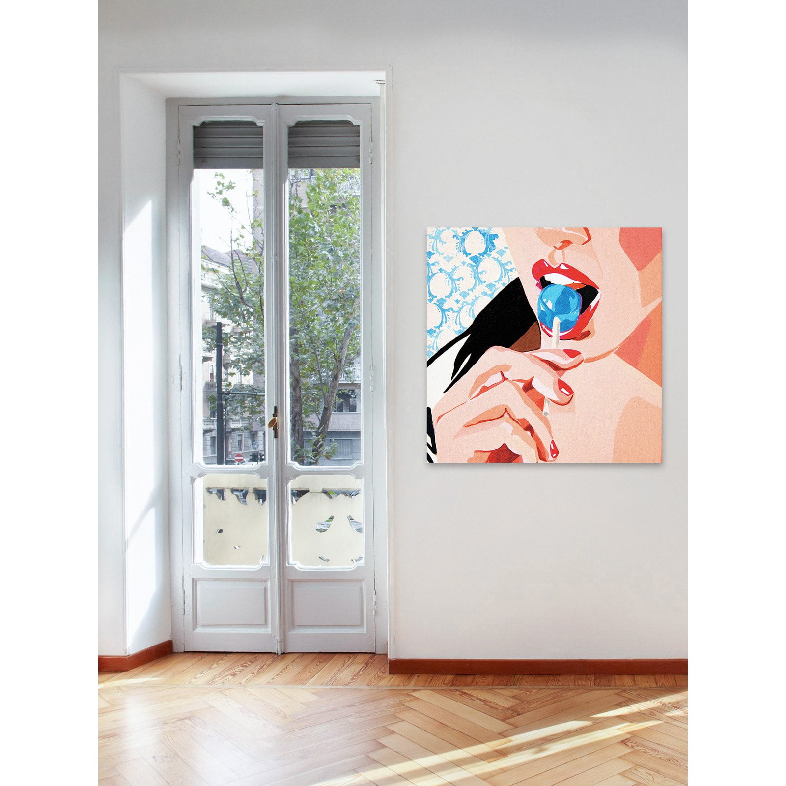 Marmont Hill "Lollipop" by Molly Rosner Painting Print on Wrapped Canvas