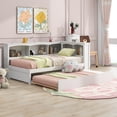 thumbnail image 3 of CoSoTower Twin Size Daybed with Trundle, Storage Cabinets and USB Ports, White, 3 of 9