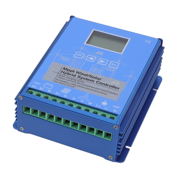 Controlador de energía solar, carga inteligente MPPT Boost 12V 24V Controlador híbrido solar eólico de alta eficiencia para central eléctrica ANGGREK Otros