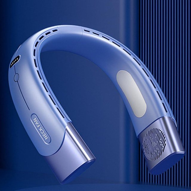 SBSGV Nuevo ventilador deportivo de verano, ventilador USB, ventilador de cuello, ventilador deportivo portátil, duración de batería de 4000 mAh, ventilador de cuello 360, ventilador pequeño (verde)