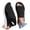 Black, variant on Womens Beach Sandals Waterproof Wedges Classic Lightweight Hard Sole Low Wedge Heel Womens House Shoes Size 9 Platform Ankle Strap Summer Dress Shoes