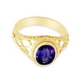 thumbnail image 3 of AFFY Celtic Lady's Simulated Alexandrite Ring In 14K Yellow Gold Plated 925 Sterling Silver Jewelry for Ladies, Ring Size 14, 3 of 4