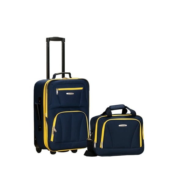 Rockland Fashion Softside Upright 2 Piece Luggage Set F102