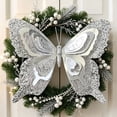 thumbnail image 4 of HonestMatter Glitter Butterfly Ornament, Christmas Tree Hanging Decor with Sparkly Finish, Holiday Butterfly Decoration for Wreath and Garland, 4 of 7
