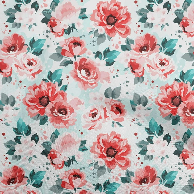 oneOone Velvet Dark Peach Fabric Florals Sewing Craft Projects Fabric Prints By Yard 58 Inch Wide-7A