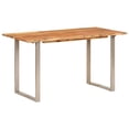 thumbnail image 1 of vidaXL Dining Table 140x70x76 cm Solid Acacia Wood, 1 of 5
