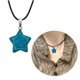 thumbnail image 2 of Collar de cuerda de cuero con diseño de estrella para clavícula, ideal como regalo de cumpleaños o fiesta., 2 of 5