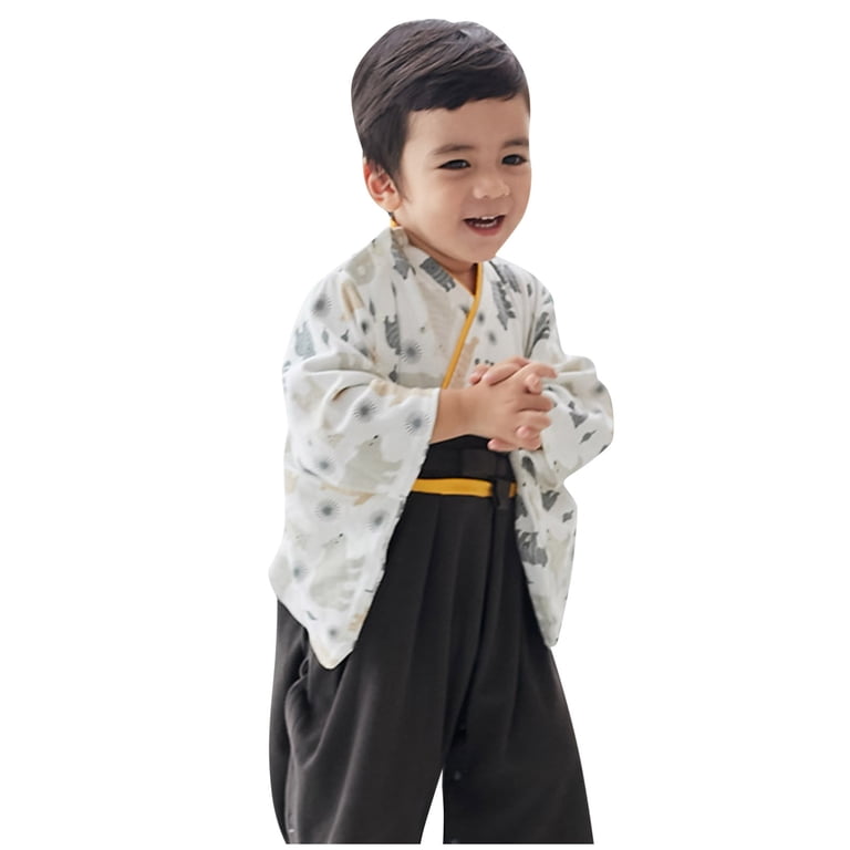 ZEALMAX Japanese Kimono Pajama Set For Men - Cotton Linen Shirt & Shorts, Traditional Style Loungewear