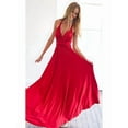 thumbnail image 5 of Women'S Multi-Wear Multi-Rope -Back Strap Dress Solid Color High Waist Sleeveless Maxi Dress Red M, 5 of 8