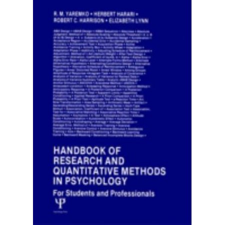 Pre-Owned Handbook of Research and Quantitative Methods in Psychology: For Students and Professionals (Paperback) 0898598672 9780898598674