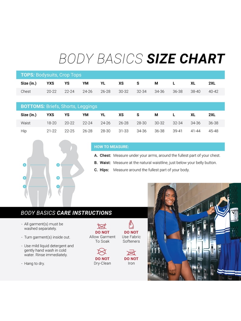 Chassé Girls Long Sleeve Cropped Bodysuit, Mock Neck Cheer Shirt