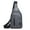 3Grey, variant on 3Black Sling Bag Crossbody Bag With Headphone Hole Large Capacity 11.8X7X1.9In Pu Leather Lightweight Chest Shoulder Bag For Men Women Hiking Travel Camping Outdoor Daily Use