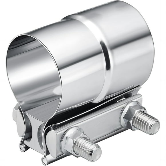 2.5 - Inch Lap Exhaust Band Clamp Connector - Stainless Steel for Exhaust System, Secure and Durable Connection