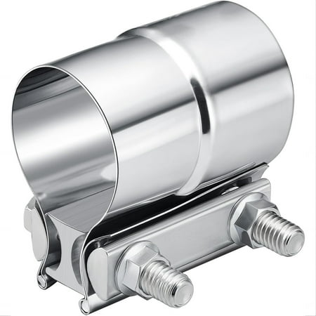 Exhaust Pipe Clamp 2.5 Inch - Lap Exhaust Band Clamp - Stainless Steel, Easy to Install, Strong Sealing