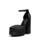 thumbnail image 1 of Tacones Plataforma Gruesos para Mujer DREAM PAIRS 14 cm Satén Negro, 1 of 9