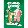 thumbnail image 4 of Holiday Time Men's & Big Men's Christmas Holiday Spirits Lightup Crewneck Fleece Sweatshirt, Sizes XS-3XL, 4 of 5