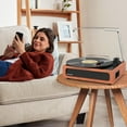 thumbnail image 2 of Udreamer Vinyl Record Player with Speakers & 3-Speed and Wireless Bluetooth,Vintage Audio Turntables | Wood color, 2 of 13