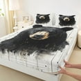 thumbnail image 2 of Manfei Black Bear 4 Pieces Queen Sheet Sets,Lodge Cabin Ultra Soft Flat Sheet,Jungle Animal Queen Fitted Sheet,Wildlife Bedroom Decoration, 2 of 6