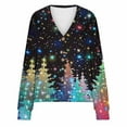 thumbnail image 4 of Ailaofu Christmas Sweaters for Women Cable Knit V Neck Button Up Cardigan Sweaters Plus Size Warm Cute Winter Sweater Coat, 4 of 4