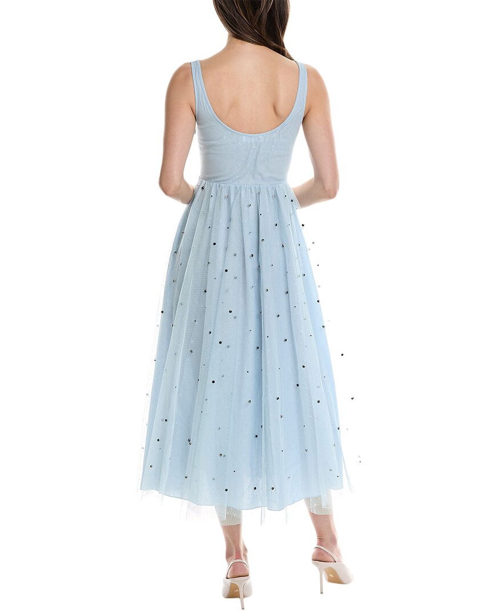 valentino blue dress Valentino Sleeveless Box Pleat Dress  The Closet New York