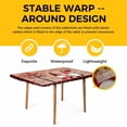 thumbnail image 4 of Valentine's Day Table Cloths for 6 Foot Rectangle Tables, Gnomes Love Heart Tree Wooden Patio Waterproof Elastic Fitted Tablecloths, Washable Rectangular Table Cover for Camping, 4 of 8
