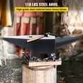 thumbnail image 2 of VEVOR Cast Iron Anvil, 110 Lbs(50kg) Single Horn Anvil with Large Countertop and Stable Base, High Hardness Rugged Round Horn Anvil Blacksmith, for Bending, Shaping, 2 of 9