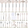 thumbnail image 2 of Silne Cooking Utensil Set, 43 PCS Heat Resistant Kitchen Utensil Gadgets Set-Stainless Steel Handle- Kitchen Spatula Tools for Nonstick Cookware, Pots and Pans Accessories (Khaki), 2 of 7