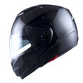 thumbnail image 2 of 1Storm Motorcycle Street Bike Modular/Flip up Dual Visor/Sun Shield Full Face Helmet HG339 Carbon Fiber Black, 2 of 6