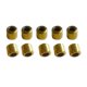 thumbnail image 1 of 10 Uds caña de pescar Sharpla Anillo de cerámica de guía Cilíndrico Dorado, 1 of 5