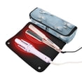 thumbnail image 3 of Hair Tool Organizer Bag with Heat Resistant Mat Removable Travel Storage Case for Hot Air Brushes Curling Irons White Butterflies Pattern, 3 of 8