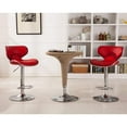 thumbnail image 2 of Roundhill Masaccio Cushioned Leatherette Upholstery Airlift Adjustable Swivel Barstool with Chrome Base, Set of 2, Multiple Colors Available, 2 of 8