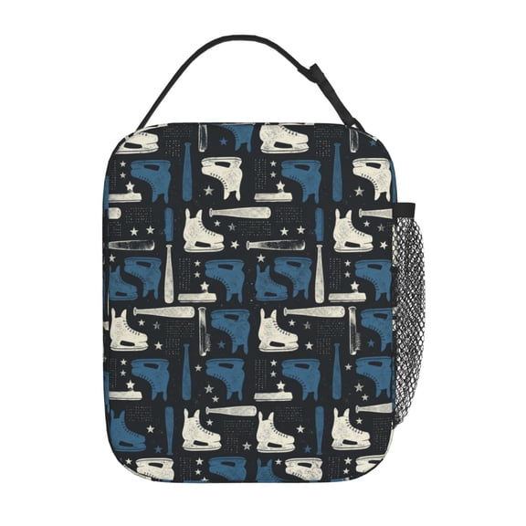 Baseball Lunch Bag For Women Men, Insulated Reusable Lunch Tote Bag, Large Capacity Lunch Box For Work, Leakproof Cooler Lunch Bag For Office Picnic Travel