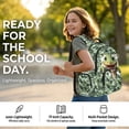 thumbnail image 6 of HUIACONG Green Dino School Backpack 17 Inch Complete 4-Piece Set, Includes Lunch Bag, Pencil Case & Bottle Sleeve, Heavy-Duty Zippers, for Ages 6-11, 6 of 7