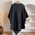 thumbnail image 4 of JULMCOMO Fleece Drape Shawl Wraps for Women Cross Front Tie Wrap Poncho Open Front Elegant Soft Warm Cape Cardigan for Fall Winter Black, 4 of 8