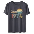 thumbnail image 1 of Liamobondopolis - Camisetas de regalo para el 50.º cumpleaños de mujer, divertidas camisetas vintage de 1974, camisetas casuales retro para fiesta de cumpleaños, 1 of 5