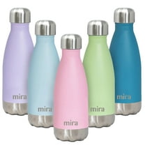 MIRA 12 oz Double Wall Vacuum Insulated Stainless Steel Water Bottle with Screw Cap, Rose Pink
