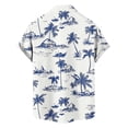thumbnail image 5 of Stamzod Mens Hawaiian Shirt Short Sleeve Button Down Casual Beach Shirts Blue S, 5 of 6