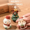 thumbnail image 4 of RV 6 piezas de familia de resina de Navidad adornos de animales pequeños decoración creativa del hogar Mini árbol de Navidad regalos de Papá Noel Sincero Electrónica, 4 of 5