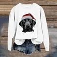 thumbnail image 5 of Fiaer Women Christmas Sweatshirts Plus Size Baggy Xmas Tops Dog Printed Fashion Long Sleeve Crew Neck Comfy Holiday Pullover White XL, 5 of 5