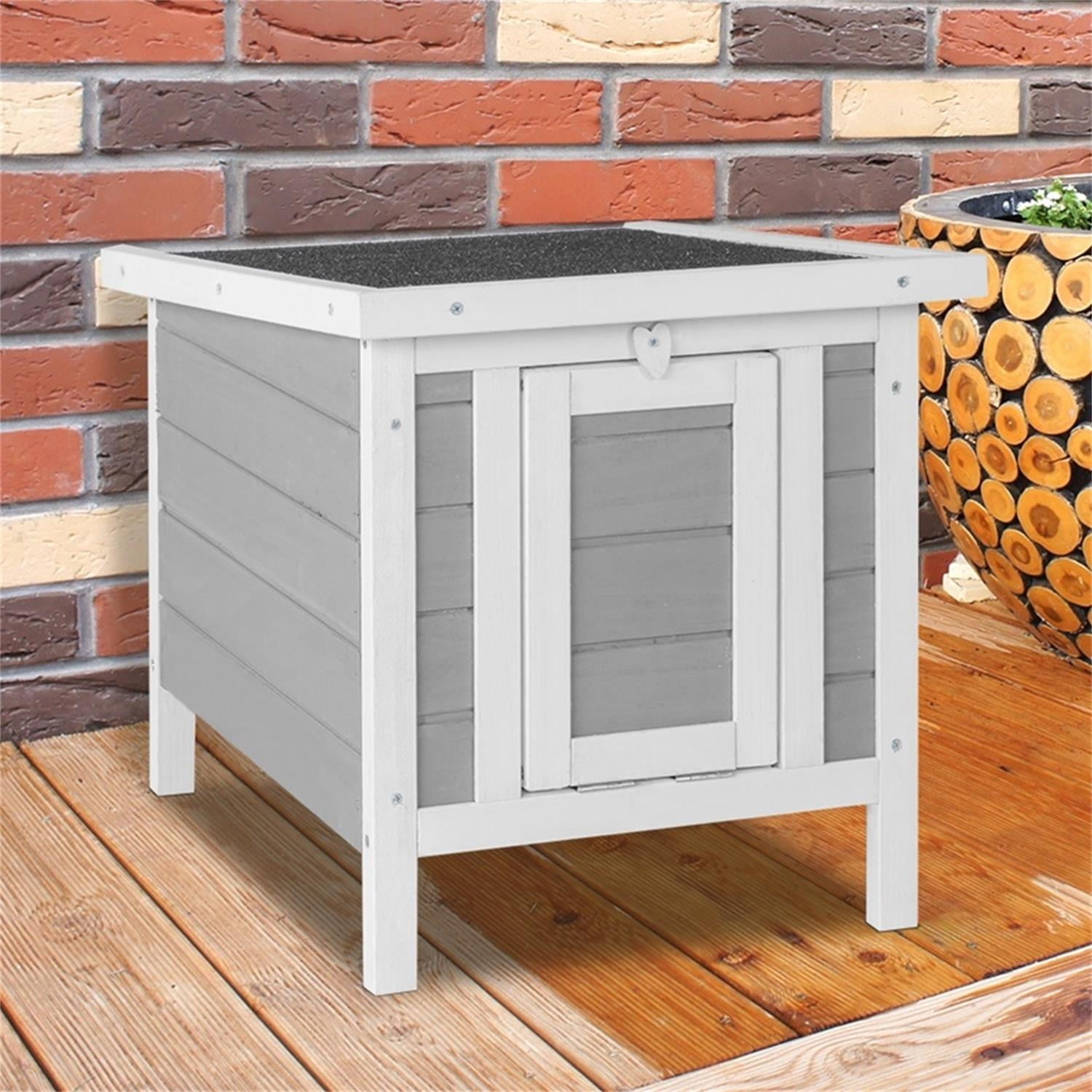Pefilos 20 Inch Wooden Rabbit Hutch Waterproof Pet Bunny Cages for Outdoor Small Animal House Habitat, Gray Pefilos 20 Inch Wooden Rabbit Hutch Waterproof Pet Bunny Cages for Outdoor Small Animal House Habitat, Gray