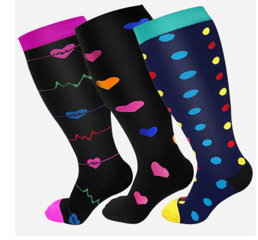 Plus Size Compression Socks for Women and Men with Extra Wide Calf ...
