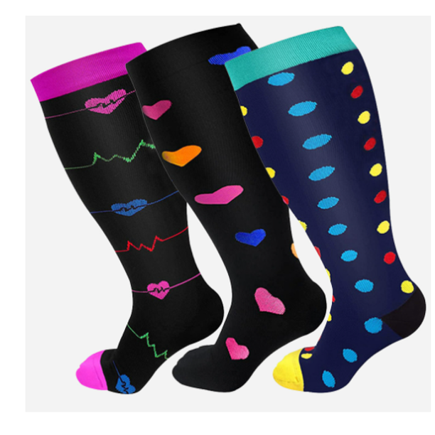 Plus Size Compression Socks for Women and Men with Extra Wide Calf